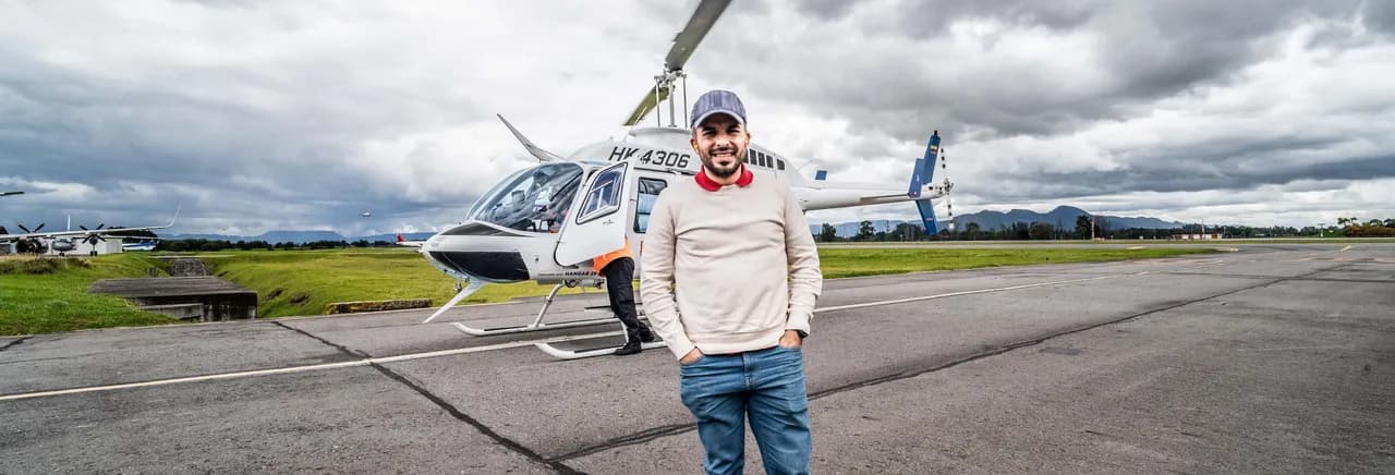 Paseo privado en helicóptero por Bogotá