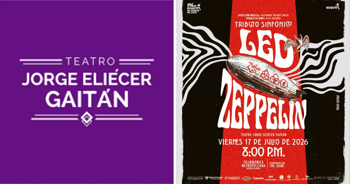 Concierto sinfónico Led Zeppelin con la Metro y The Joint en el Teatro Jorge Eliécer Gaitán: asiste el 17 de julio