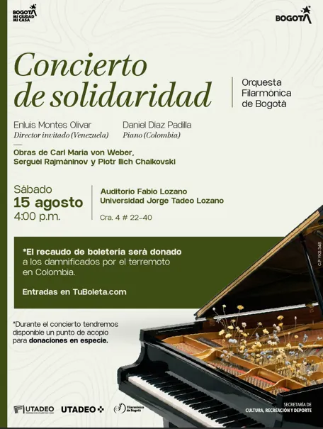 Concierto de solidaridad | orquesta filarmónica de Bogotá