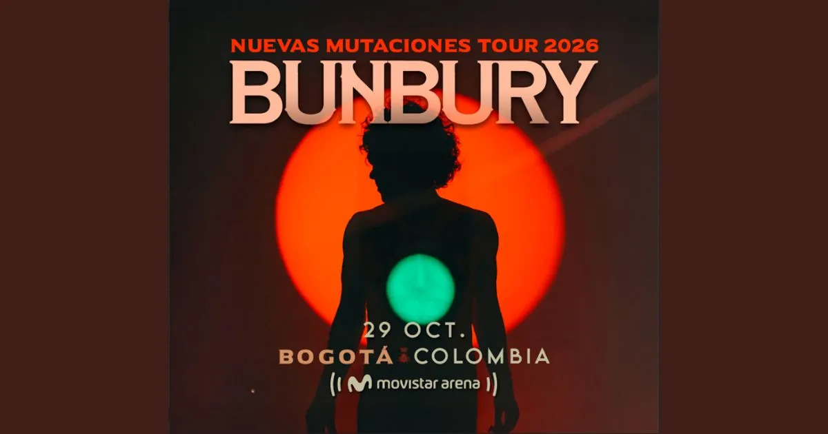 ¡Imperdible! Enrique Bunbury regresa al Movistar Arena de Bogotá en concierto el 29 de octubre de 2026
